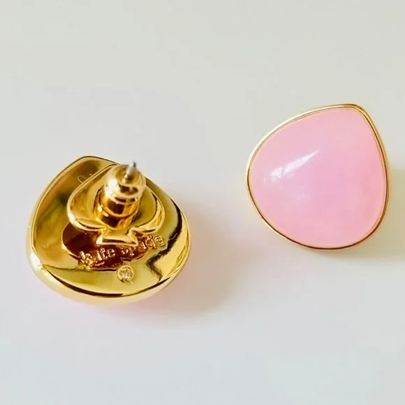 kate spade Pink Teardrop Gold-Trim Stud Earrings - Picture 2 of 7
